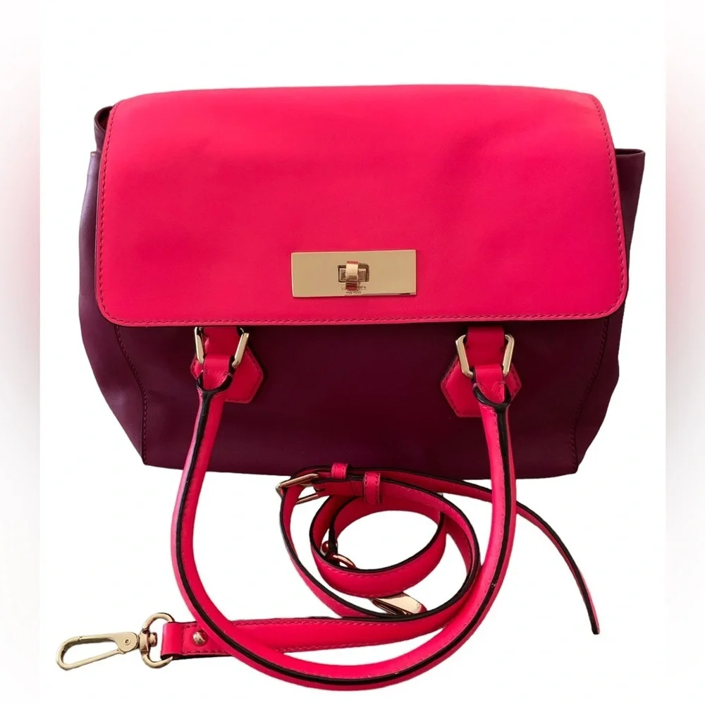NWOT Kate Spade New York Moody Catherine Street Joanie Plum/Barbie Pink Satchel
